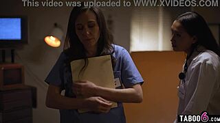 Hot milf doctor and nurse have sex with patient