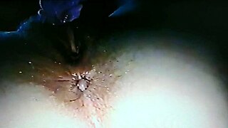 Why is the blindfolded mature wife bound and fucked with a rabbit toy at home?