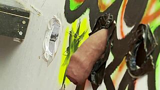kerry louise expertly handles cocks through gloryholes with heels on
