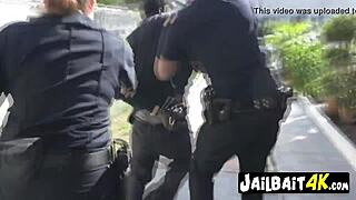 Raw Horny Milfs in Uniforms Dominate Young Black Stud's Massive Cock