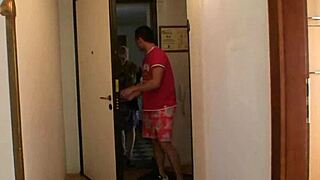 Old and young pick up lift to fuck
