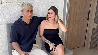 Horny Mother-in-Law Bangs Daughter’s Boyfriend for Approval - Melanie Caceres & Rosxana Gutierrez in Wild Trio