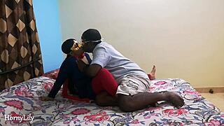 Closeup of Indian MILF getting fucked in mouth
