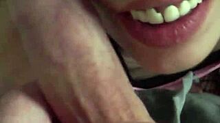 Candie cross shares intimate cuddle moments in fishnets with her submissive side