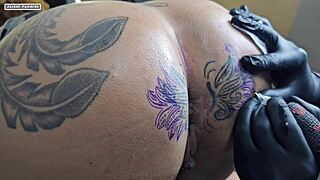 Curly Milf Stretched by Huge Black Cock Creampie