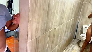 Mexican Step Sister Caught Showering, Filled with Cum in Every Hole