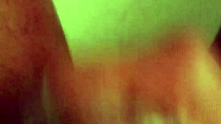 Man and girl take shower together, rubbing cocks and asses