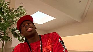 An oily ass of a negro and his girlfriend’s pussy - hard sex