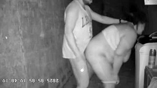 Hidden Camera Caught Stepmom Banging Stepson in Dark Alley!