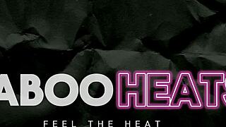 Stepmom grips stepson's hard cock in taboo encounter