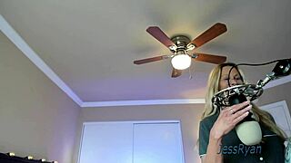 sexy milf with tan lines masturbates bent over shaking ass