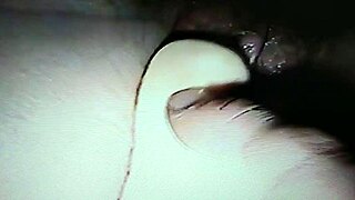 Cum running out of dildo fucked wife