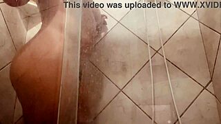 i filmed the girl in the shower showing her hairy pussy