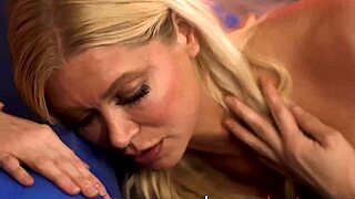 Hot milksex with busty blonde and toy play