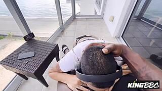 short-haired pawg gia lovely rides louie small's bbc pov