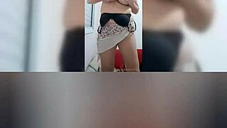 Mature amateur cums swinging her natural tits wildly