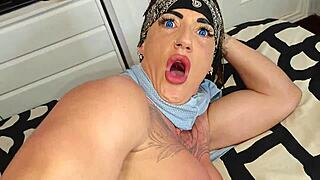 I destroyed my pussy sucking a huge dildo