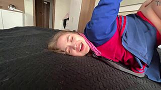 A hot girl is fucking with her stepbrother, who is very much interested in her
