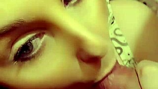 redhead milf sucking on a hard cock in detail