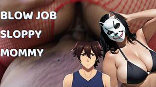 Mother In Law Gives Sloppy Blowjob To Stepson