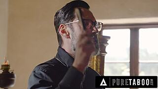 Pure Taboo: Horny Virgin Teen Penelope Kay Seduces Pervert Priest to Fuck Her Ass!