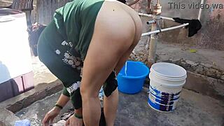 Bhabhi with big boobs takes a shower and shows her tits