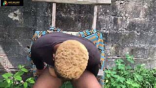 Two farmers have sex right in the green bush