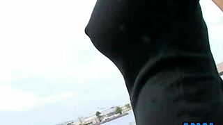 OUTDOOR PASSION: Alice Miller Takes DEEP ANAL CREAMPIE in Wet Pussy Rough Lingerie Scene