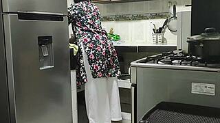step-nephew fucks me in kitchen before work, hope husband doesn't know