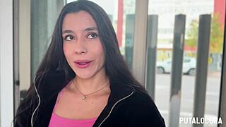 Skinny Latina with black hair and big ass