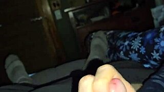 Blonde Skinny Wife Dirty Talks While Jerking Husband's Dick