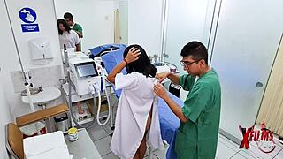 The gynecologist examines a hot Peruvian MILF