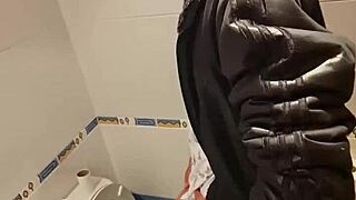The couple engaged in passionate sex right in the toilet