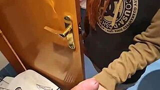 The couple engaged in passionate sex right in the toilet