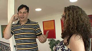 A girl with big tits gets a cock sucked and fucked