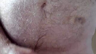 Rustyas1 - happy belly rubbing and masturbating with hairy skin