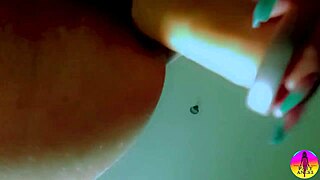 single brazilian milf uses sex toy in anal session