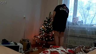 Watch me masturbate while stepmom decorates the tree in short skirt?