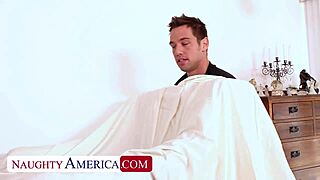 Hot milf ariella ferrera handles two cocks in group action