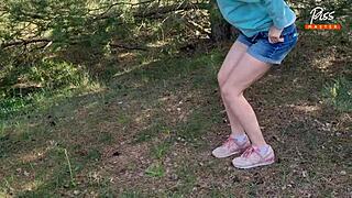 Femdom wife dominates with golden rain in pissing compilation