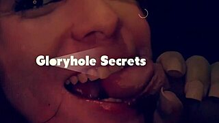 Busty milf received a portion of hot sperm in the gloryhole