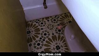 Step son stumbles on stepmom in a sexy bunny costume, looking sad. Things heat up fast with Orgymom leading to wild roleplay action.