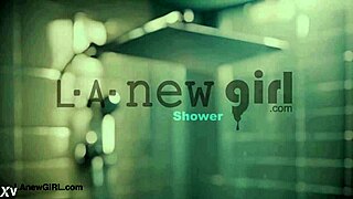 stunning dark-haired model indulges in sensual bath time!