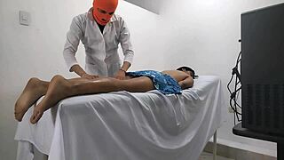 change of plans, doctor planned massage but patient turned out wild and set him up