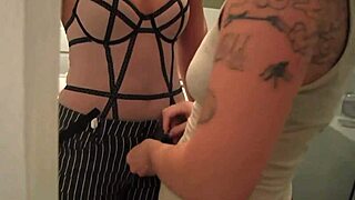 Fisting amateur lesbians explore wild bathroom play