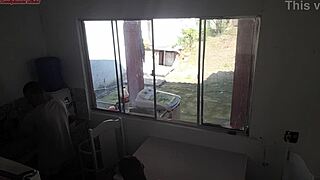 Corno, uh, deaf husband washes dishes while wife screws!