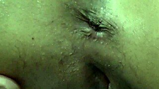 哇，多毛法国绿帽妻把我的精液射进去！