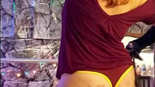 i love watching hotwife steffi's big pussy lips dance in panties with toys