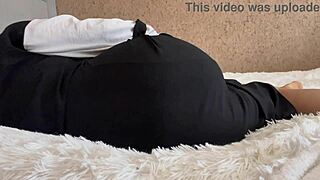 Arab Teen Without Panties Gets Big Cock Handjob!