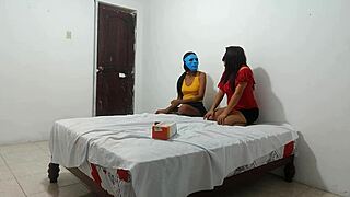 my girlfriend brought her best friend home to learn intense blowjobs